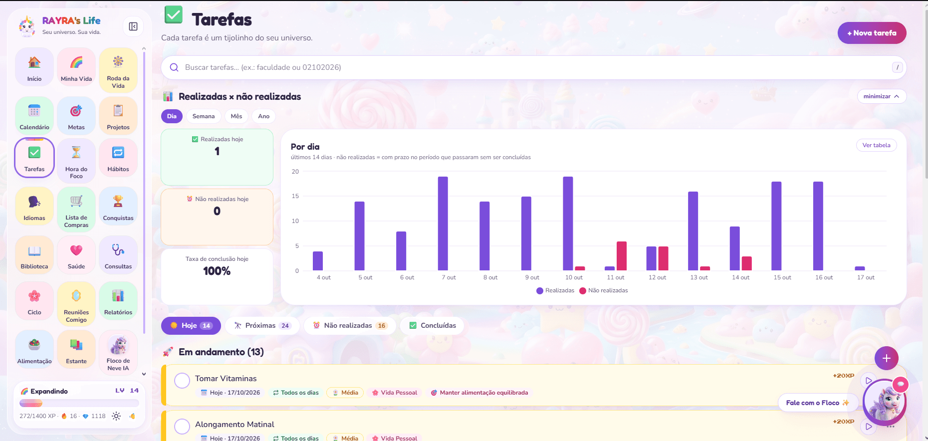 Lista de tarefas com prioridades, datas e filtros